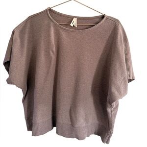 Pact Dolman Airplane Top Deep Taupe Heather XXL